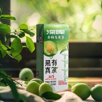 深晖青梅乌龙茶饮料梅子味果汁果茶250ml*24盒夏季解腻饮料整箱批 1件 32