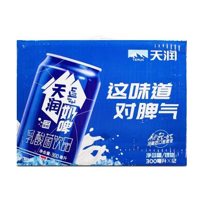 新疆特产天润奶啤300mlx12罐 乳酸菌饮品发酵风味非啤酒24年3月产