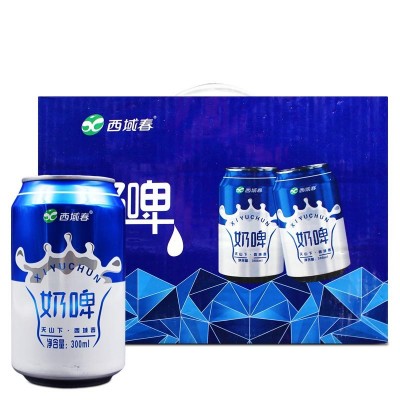 新疆特产西域春奶啤300mlx6罐 乳酸菌饮品发酵非啤酒 24年3月产