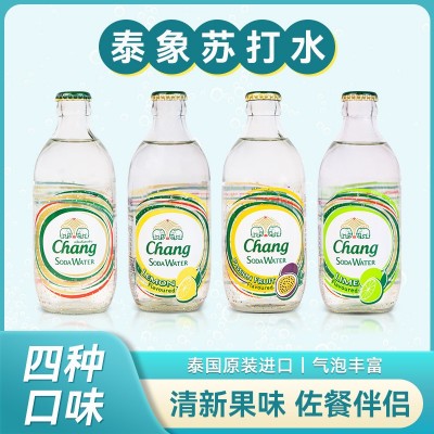 泰象气泡水325ml*24瓶泰国进口chang泰象苏打水整箱批发原味饮料