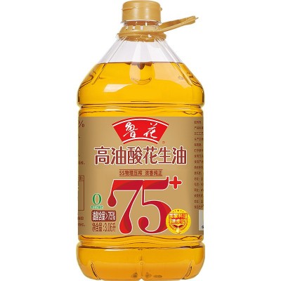 鲁花高油酸花生油3.06L/桶 炒菜油烹调煎炸粮油食用油植物油